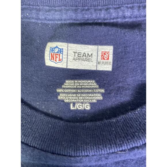 NFL Team Apparel Houston TEXANS JJ Watt #99 Blue Long Sleeve Men's Shirt Size L - Picture 7 of 10